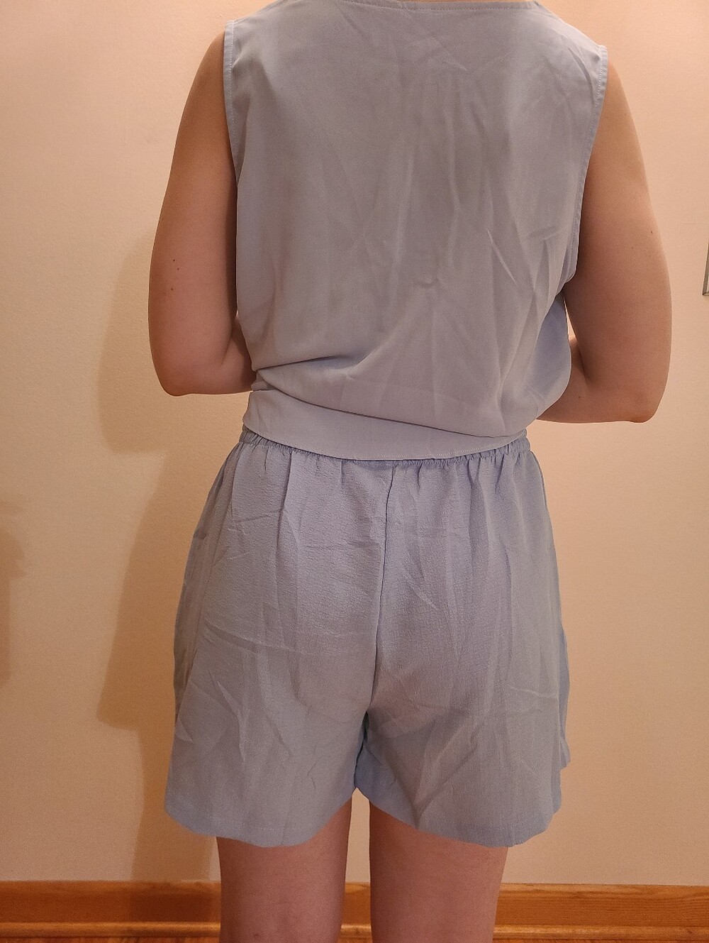 Light Blue Drawstring Shorts - Picture 3 of 4